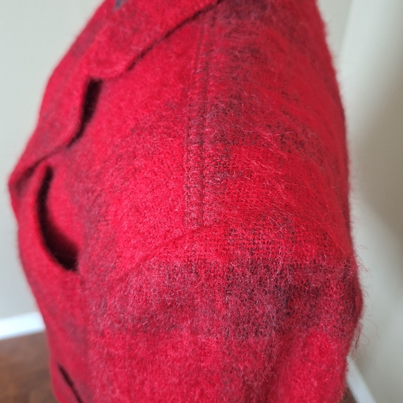 EUC Vintage union tag 85% mohair & wool red plaid blazer - Picture 2 of 13